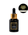 serum over a black bottle labeled 'Bella Vida Santa Barbara Cocomero watermelon glow serum with hyaluronic acid' with beauty shortlist awards 2024 editors choice award